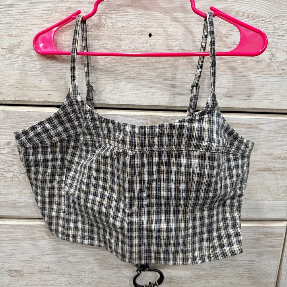 Levi's Plaid Bucket Hat in Cream, Black & Brown